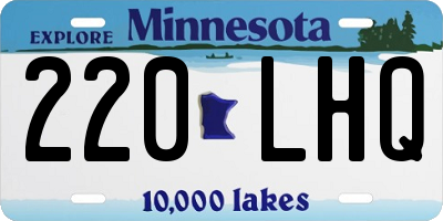 MN license plate 220LHQ