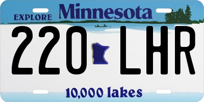 MN license plate 220LHR