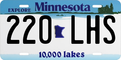 MN license plate 220LHS