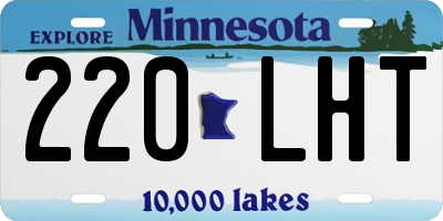 MN license plate 220LHT