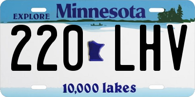 MN license plate 220LHV