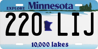 MN license plate 220LIJ