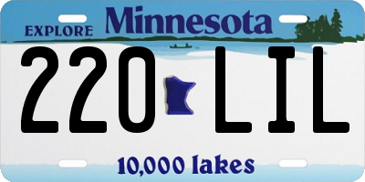 MN license plate 220LIL