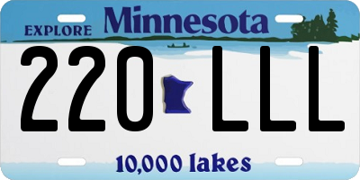 MN license plate 220LLL