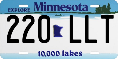 MN license plate 220LLT