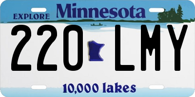 MN license plate 220LMY