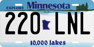 MN license plate 220LNL