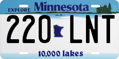 MN license plate 220LNT