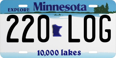 MN license plate 220LOG