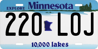 MN license plate 220LOJ