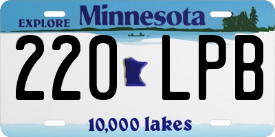 MN license plate 220LPB