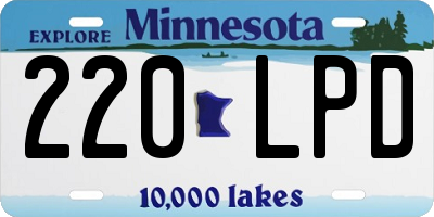 MN license plate 220LPD