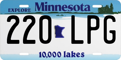 MN license plate 220LPG