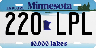 MN license plate 220LPL
