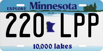 MN license plate 220LPP