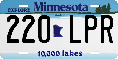 MN license plate 220LPR