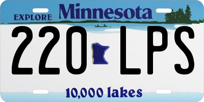 MN license plate 220LPS