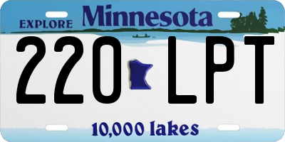 MN license plate 220LPT