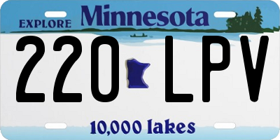 MN license plate 220LPV