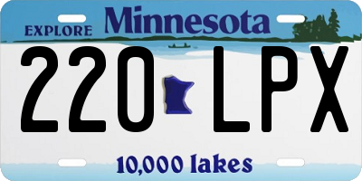 MN license plate 220LPX
