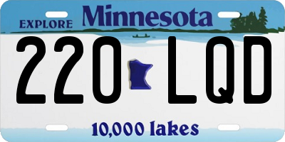 MN license plate 220LQD