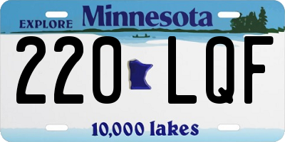 MN license plate 220LQF