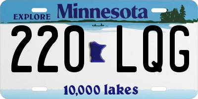 MN license plate 220LQG