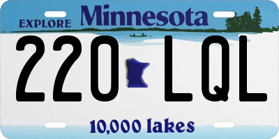 MN license plate 220LQL