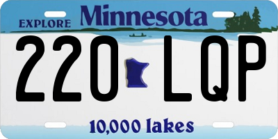 MN license plate 220LQP