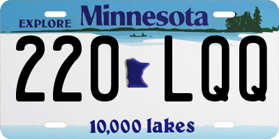 MN license plate 220LQQ