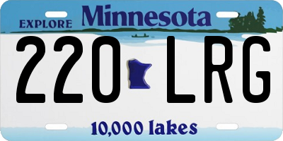 MN license plate 220LRG
