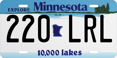 MN license plate 220LRL