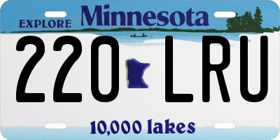 MN license plate 220LRU