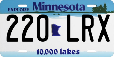 MN license plate 220LRX