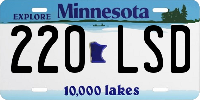 MN license plate 220LSD