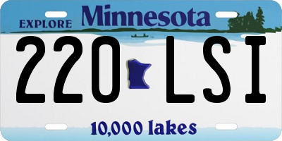MN license plate 220LSI