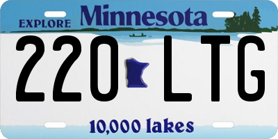 MN license plate 220LTG