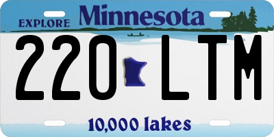 MN license plate 220LTM
