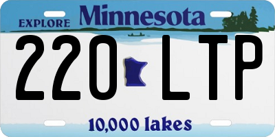 MN license plate 220LTP