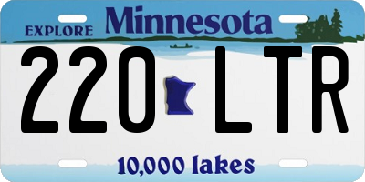 MN license plate 220LTR