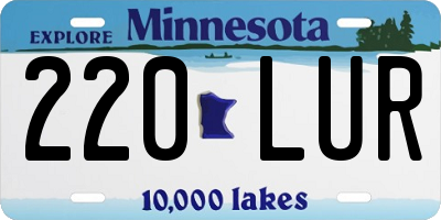 MN license plate 220LUR