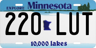 MN license plate 220LUT