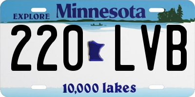 MN license plate 220LVB