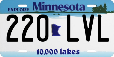 MN license plate 220LVL