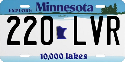 MN license plate 220LVR
