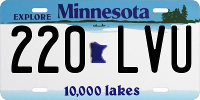MN license plate 220LVU