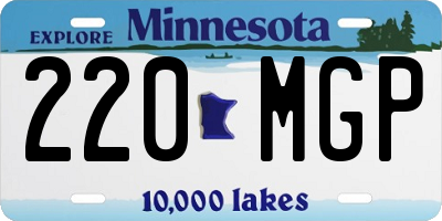 MN license plate 220MGP