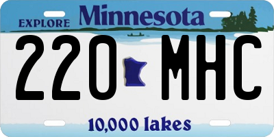 MN license plate 220MHC