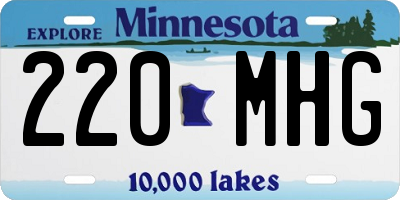 MN license plate 220MHG