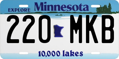 MN license plate 220MKB